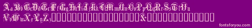 Шрифт Anglo Text – розовые шрифты на фиолетовом фоне