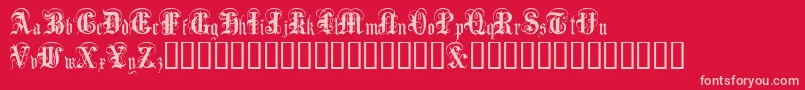 Anglo Text Font – Pink Fonts on Red Background