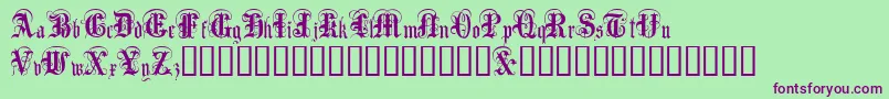 Anglo Text Font – Purple Fonts on Green Background