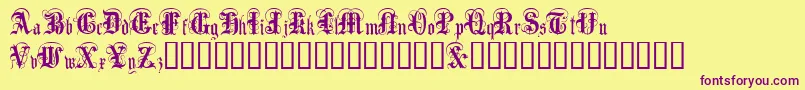 Anglo Text Font – Purple Fonts on Yellow Background