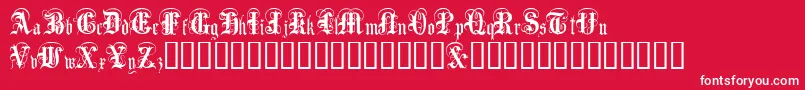 Anglo Text Font – White Fonts on Red Background