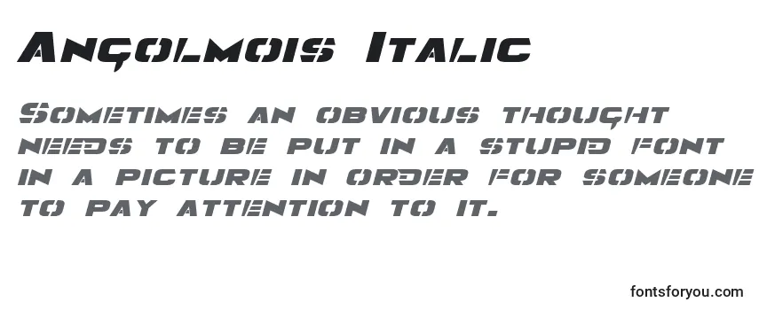 Шрифт Angolmois Italic
