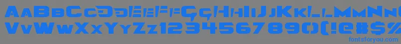 フォントAngolmois – 灰色の背景に青い文字