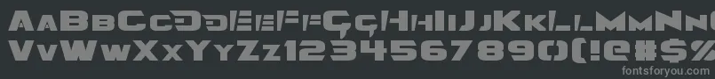 フォントAngolmois – 黒い背景に灰色の文字