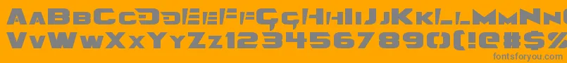 Angolmois Font – Gray Fonts on Orange Background