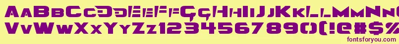 Angolmois Font – Purple Fonts on Yellow Background