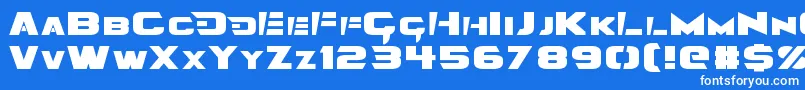フォントAngolmois – 青い背景に白い文字