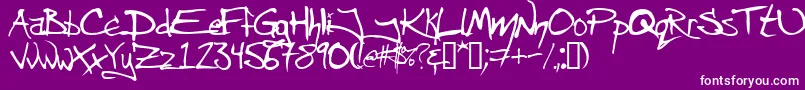 fuente ANGRC    – Fuentes Blancas Sobre Fondo Morado