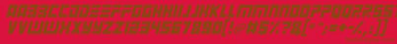 Angry Android Italic Font – Brown Fonts on Red Background