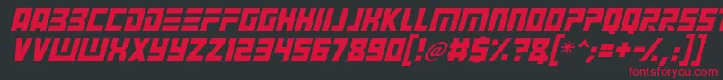 Angry Android Italic Font – Red Fonts on Black Background