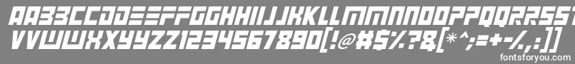 Angry Android Italic Font – White Fonts on Gray Background