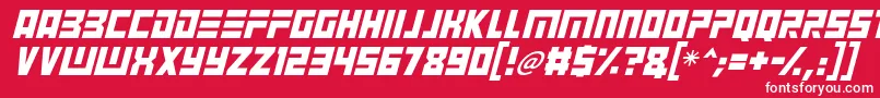 Angry Android Italic Font – White Fonts on Red Background
