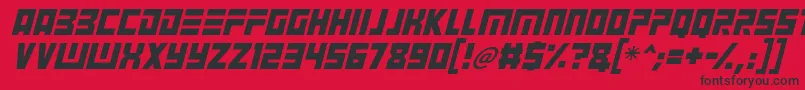 Angry Android Italic Font – Black Fonts on Red Background