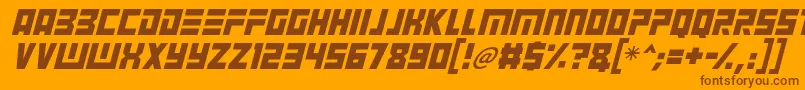 fuente Angry Android Italic – Fuentes Marrones Sobre Fondo Naranja