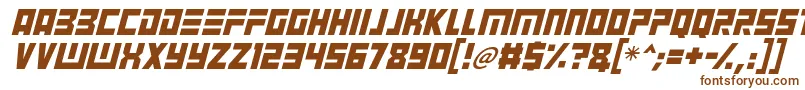 Angry Android Italic Font – Brown Fonts on White Background