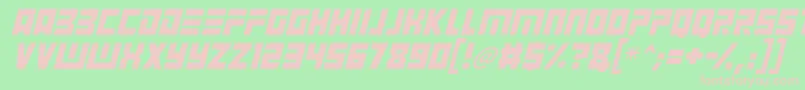 Angry Android Italic Font – Pink Fonts on Green Background