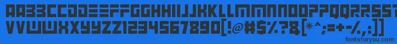 Angry Android Font – Black Fonts on Blue Background