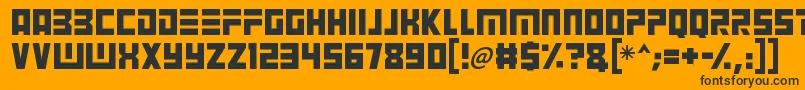 Angry Android-fontti – mustat fontit oranssilla taustalla