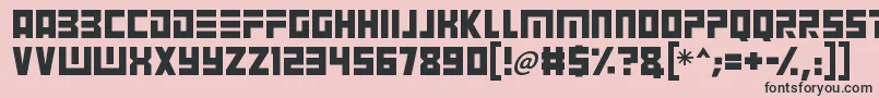 Angry Android-Schriftart – Schwarze Schriften auf rosa Hintergrund