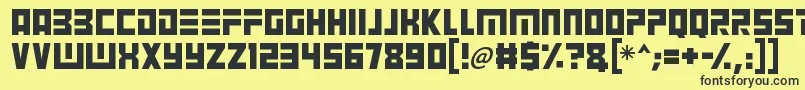 Angry Android Font – Black Fonts on Yellow Background