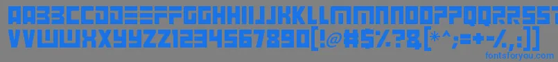 Angry Android Font – Blue Fonts on Gray Background