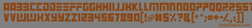Angry Android Font – Brown Fonts on Gray Background