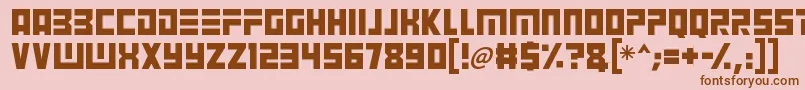 Angry Android Font – Brown Fonts on Pink Background