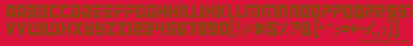 フォントAngry Android – 赤い背景に茶色の文字