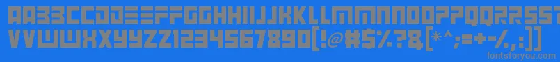 Angry Android Font – Gray Fonts on Blue Background
