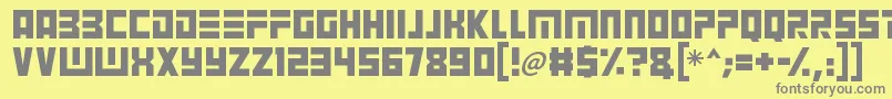 Angry Android-Schriftart – Graue Schriften auf gelbem Hintergrund