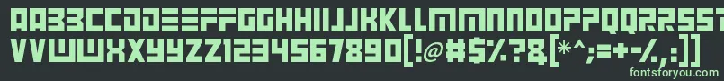 Angry Android Font – Green Fonts on Black Background
