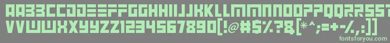 Angry Android Font – Green Fonts on Gray Background