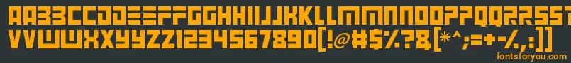 Angry Android Font – Orange Fonts on Black Background