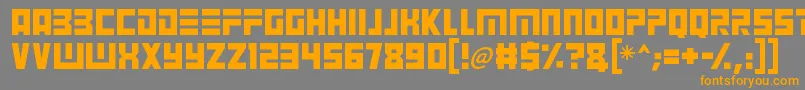 Angry Android Font – Orange Fonts on Gray Background