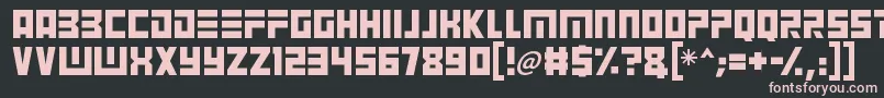 Angry Android Font – Pink Fonts on Black Background