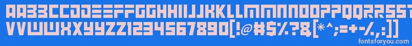 Angry Android Font – Pink Fonts on Blue Background