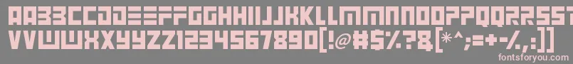 フォントAngry Android – 灰色の背景にピンクのフォント
