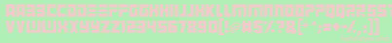 フォントAngry Android – 緑の背景にピンクのフォント