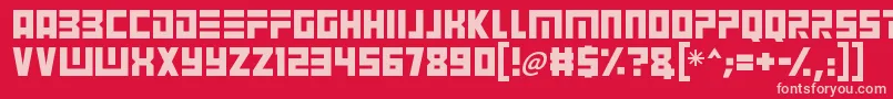 Angry Android Font – Pink Fonts on Red Background