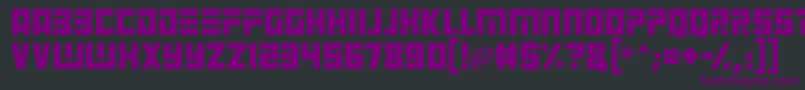 Angry Android-Schriftart – Violette Schriften auf schwarzem Hintergrund