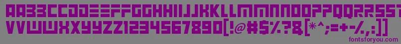 Angry Android-Schriftart – Violette Schriften auf grauem Hintergrund
