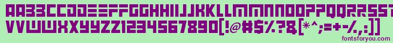 Angry Android Font – Purple Fonts on Green Background