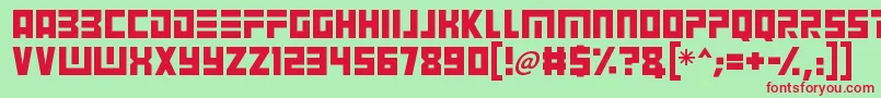 Angry Android Font – Red Fonts on Green Background