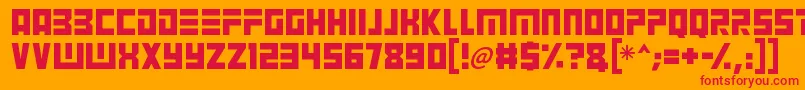Angry Android Font – Red Fonts on Orange Background