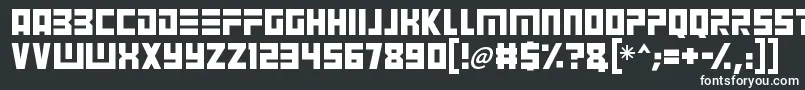 フォントAngry Android – 黒い背景に白い文字