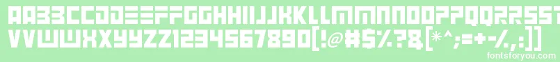 Angry Android Font – White Fonts on Green Background