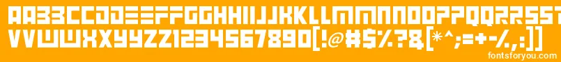 Angry Android Font – White Fonts on Orange Background