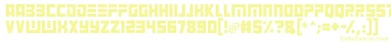 Angry Android Font – Yellow Fonts on White Background