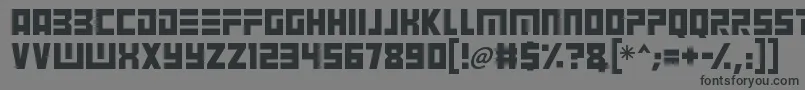 フォントAngry Android – 黒い文字の灰色の背景