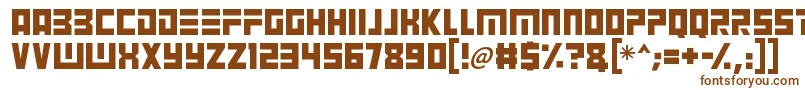 Angry Android Font – Brown Fonts on White Background